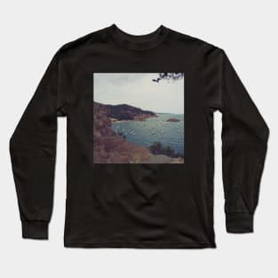 View from the Spanish mountain Spain sightseeing trip photography from city scape Barcelona Blanes Malgrat del Mar Santa Susuana Long Sleeve T-Shirt
